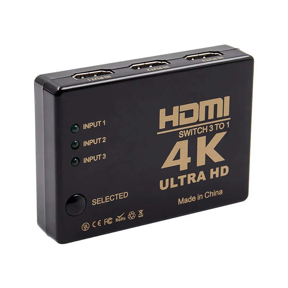 Hdmi Seletor 3x1 Portas 4k B-max Bm8681 C/ Controle Cod: 740